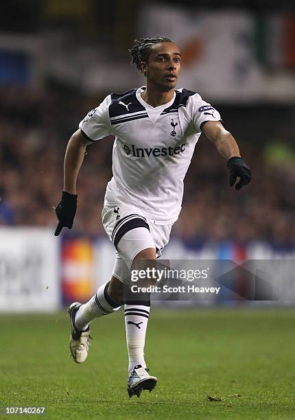 Benoit Assou-Ekotto of Tottenham Hotspur in action during the UEFA Champions League Group A match between Tottenham Hotspur and SV Werder Bremen at...