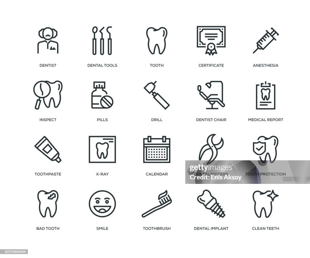 Iconos de dentales - serie