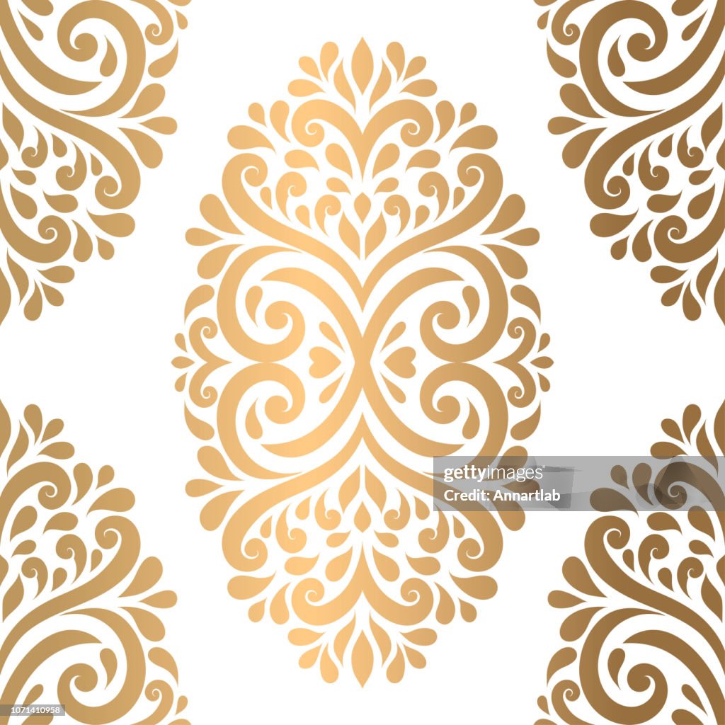 Gold And White Vintage Vector Seamless Pattern Wallpaper Elegant Classic  Texture Luxury Ornament Royal Victorian Baroque Elements Great For Fabric  And Textile Wallpaper Or Any Desired Idea High-Res Vector Graphic - Getty