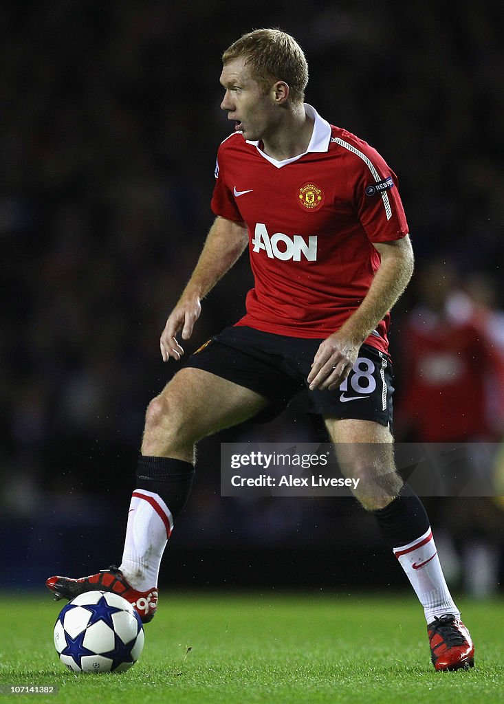 Glasgow Rangers FC v Manchester United - UEFA Champions League