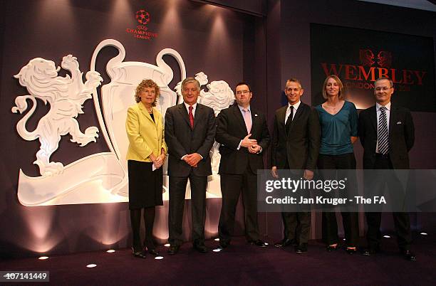 Kate Hoey, City of London, David Bernstein, Chairman of Wembley, Alex Horne, General Secretary of The FA, Gary Lineker, Champions League 2011...