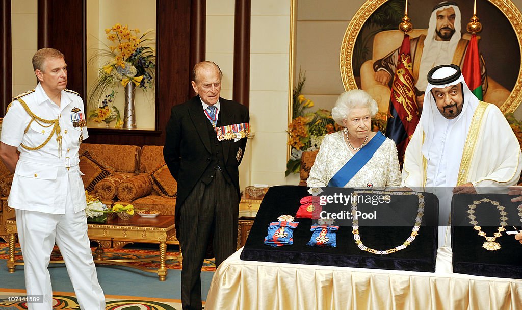 Queen Elizabeth II And Prince Philip Visit Abu Dhabi - Day 2