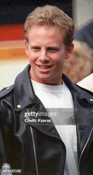 American actor Ian Ziering attends the Happy Harley Days Benefit Camp Ronald McDonald, Rodeo Drive, Beverly Hills, US, 4th December 1994.