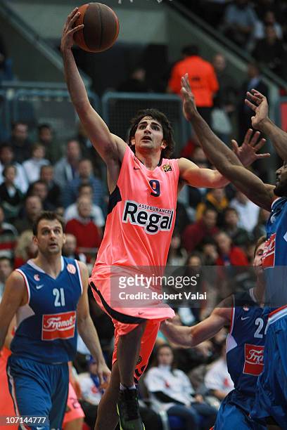 Ricky Rubio, #9 of Regal FC Barcelona in action during the 2010-2011 Turkish Airlines Euroleague Regular Season Date 6 game between KK Cibona Zagreb...