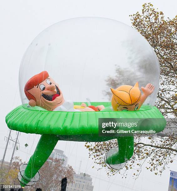 The Jetsons in a Flying Saucer Ballon at the 91st Annual 6ABC IKEA Thanksgiving Day Parade on November 25, 2010 in Philadelphia, Pennsylvania.