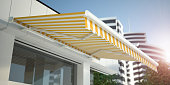 Store and Awning - white background