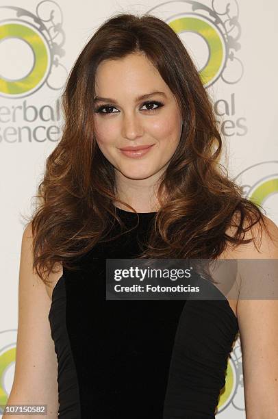 Actress Leighton Meester attends a photocall for 'Herbal Essences' at the Hesperia Hotel on November 24, 2010 in Madrid, Spain.