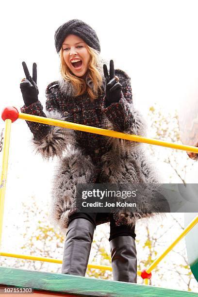 Singer Kylie Minogue attends the 84th Annual Macy's Thanksgiving Day Parade on November 25, 2010 in New York City.