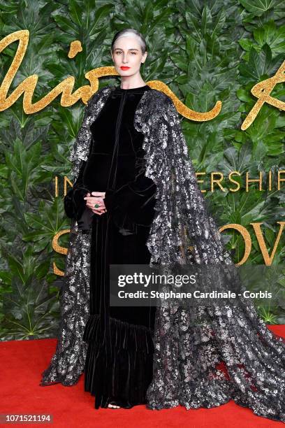 Erin O'Connor attends the Fashion Awards 2018 in partnership with Swarovski at Royal Albert Hall on December 10, 2018 in London, England.