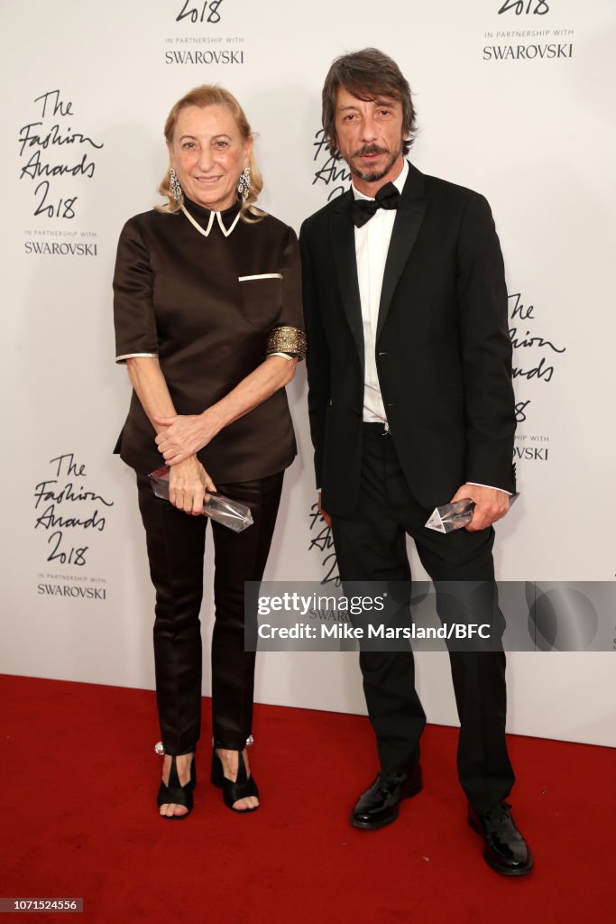 The Fashion Awards 2018 In Partnership With Swarovski - Winners Room