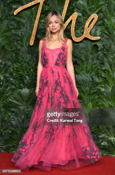 Lady Amelia Windsor arrives at The Fashion Awards 2018 In Partnership With Swarovski at Royal Albert Hall on December 10, 2018 in London, England.