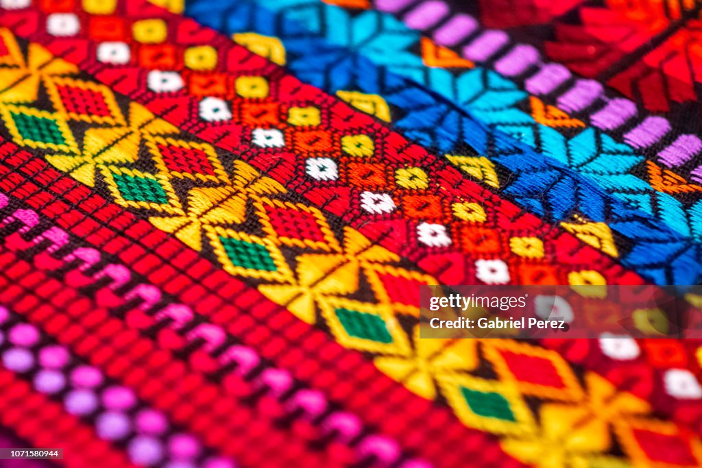 A Colorful textile from Chiapas, Mexico
