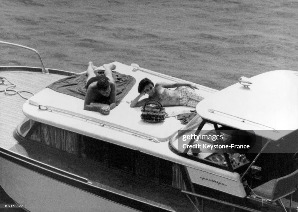 Elizabeth Taylor and Richard Burton at Ischia