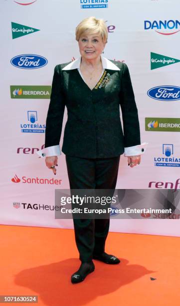 Larisa Latynina attends the 'As Del Deporte' awards at Palace hotel on December 10, 2018 in Madrid, Spain.