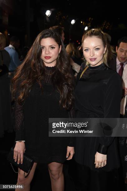 Morgan Eastwood and Francesca Fisher-Eastwood arrive at the premiere of Warner Bros. Pictures' "The Mule" at the Village Theatre on December 10, 2018...