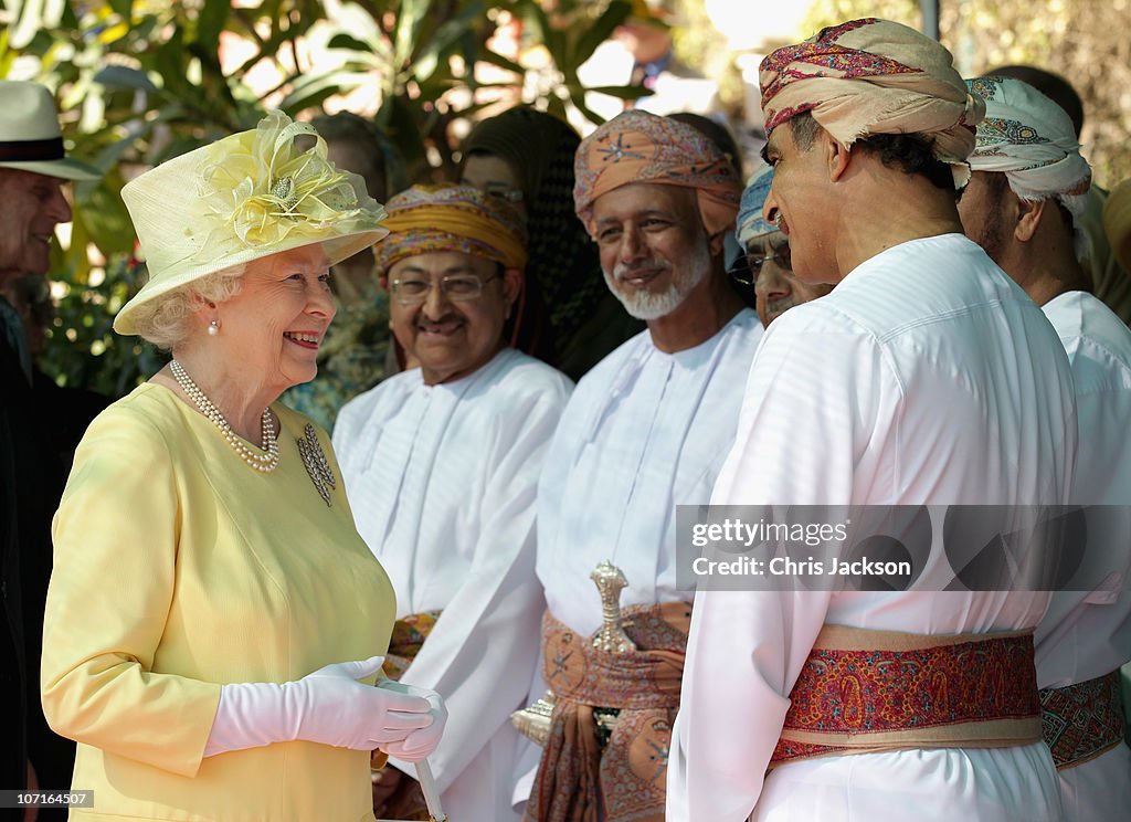Queen Elizabeth II And Prince Philip Visit Oman - Day 2