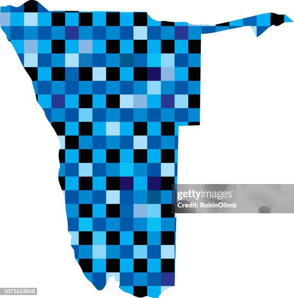 namibia blue squares maps - windhoek namibia stock illustrations