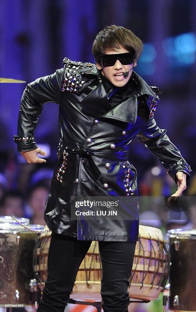 South Korean singer Rain performs during