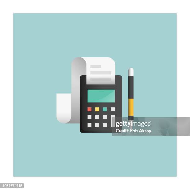 accounting icon - calculator stock illustrations