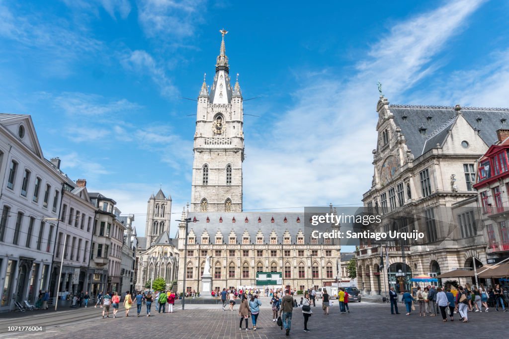 Belfry of Ghent Belfry in Saint Bavos square