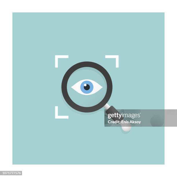 transparency icon - magnifying glass stock illustrations