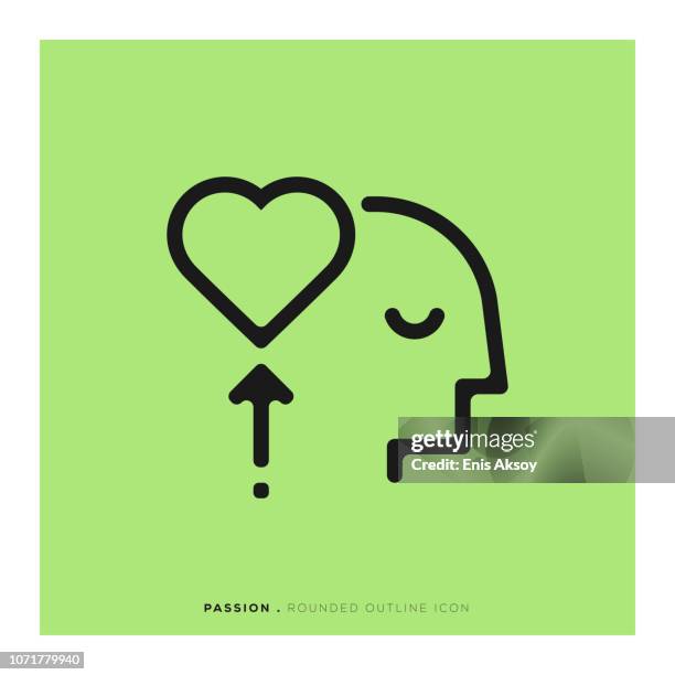 passion rounded line icon - beverage packaging stock illustrations