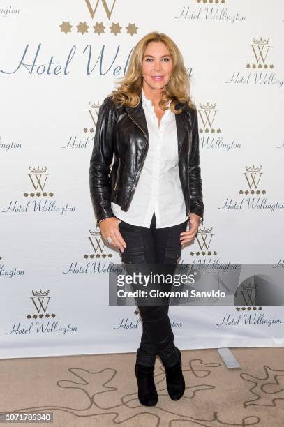 Norma Duval attends 'Artist Vs Celebrities' charity football match photocall at Wellington Hotel on December 11, 2018 in Madrid, Spain.