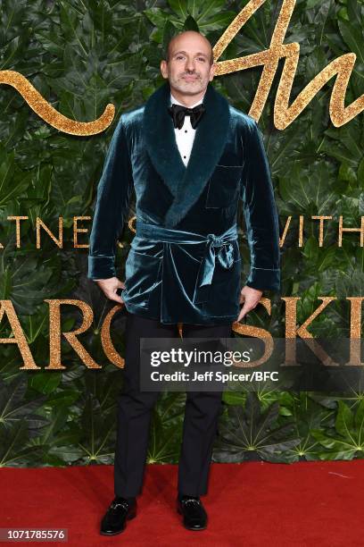 Alessandro Maria Ferreri arrives at The Fashion Awards 2018 In Partnership With Swarovski at Royal Albert Hall on December 10, 2018 in London,...