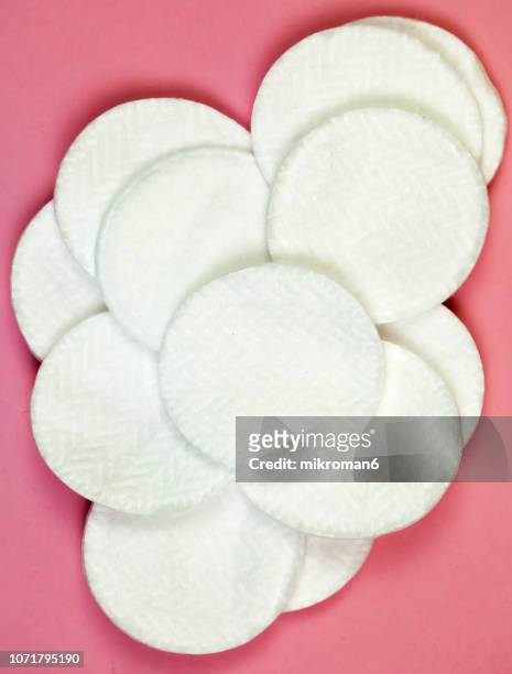 facial wiping cotton pads - cotton pad stock pictures, royalty-free photos & images