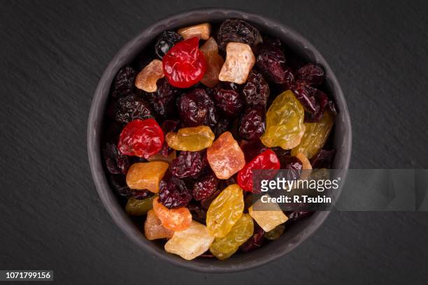 mix variety of dried fruit - raisin stock pictures, royalty-free photos & images