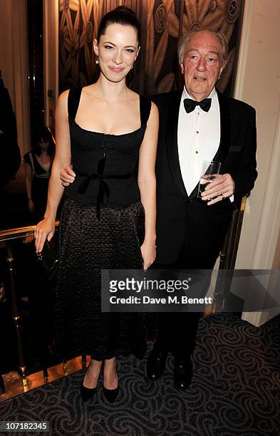 Actress Rebecca Hall and Sir Michael Gambon attend the London Evening Standard Theatre Awards at The Savoy Hotel on November 28, 2010 in London,...