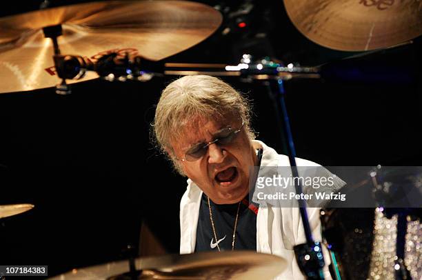 Ian Paice of Deep Purple performs on stage at the Grugahalle on November 28, 2010 in Essen, Germany.