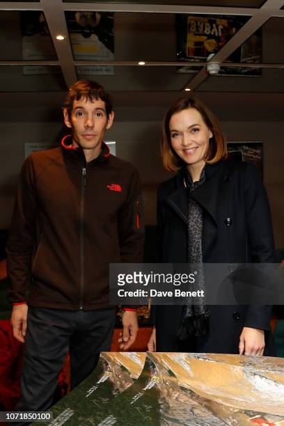 Alex Honnold and Victoria Pendleton attend the National Geographic Documentary Films London Premiere of Free Solo Party at BFI Southbank on December...