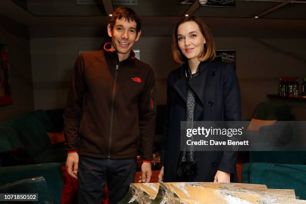 Alex Honnold and Victoria Pendleton attend the National Geographic Documentary Films London Premiere of Free Solo Party at BFI Southbank on December...