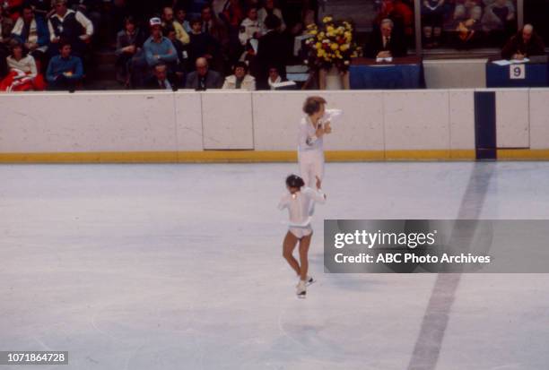 Lake Placid, NY Andreas Nischwitz, Christina Riegel competing in the Pairs figure skating event at the 1980 Winter Olympics / XIII Olympic Winter...