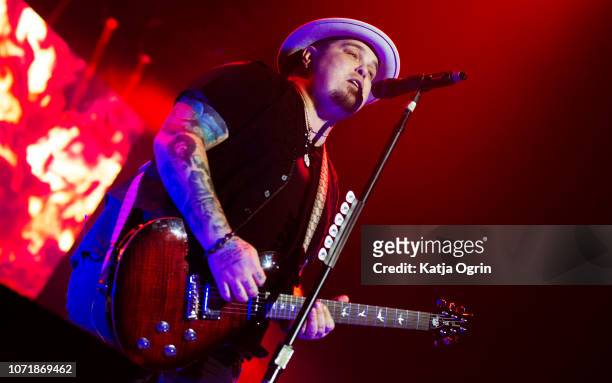 Chris Robertson of Black Stone Cherry performs on stage at Arena Birmingham on December 11, 2018 in Birmingham, England.