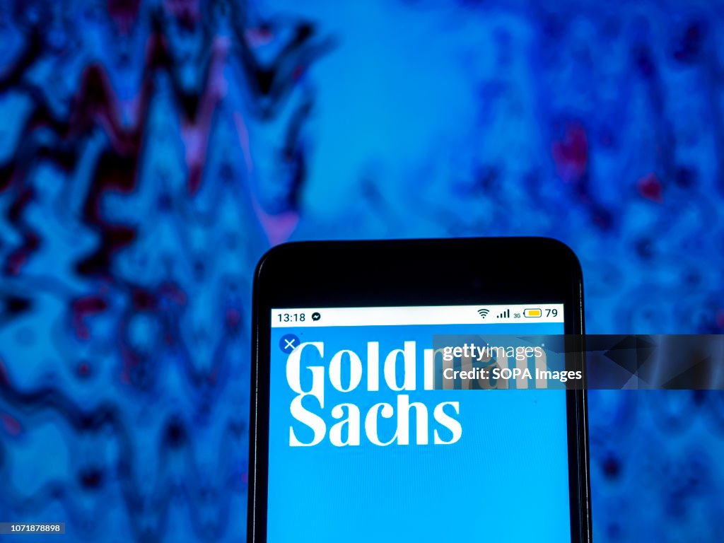 Goldman Sachs Investment banking company logo seen displayed