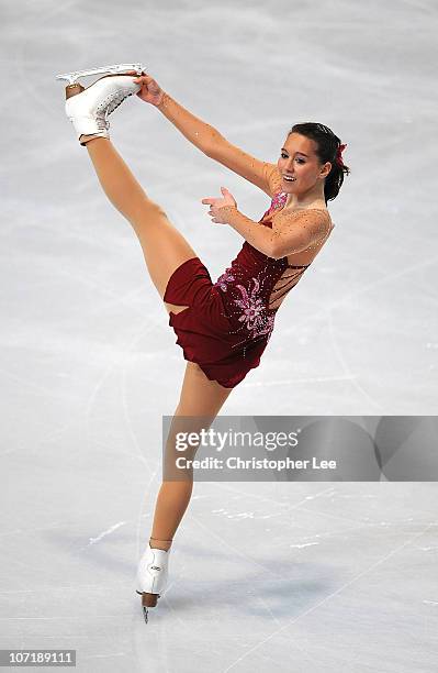 Sarah Hecken of Germany performs in the Ladies Free Skating Program during the ISU GP Trophee Eric Bompard 2010 at the Palais omnisport de Paris...