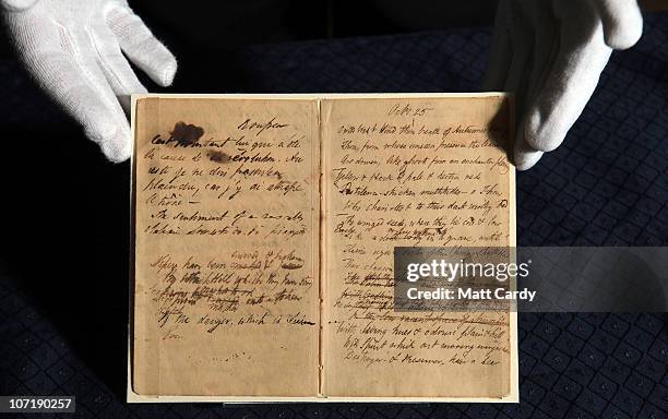 Bodleian curator Stephen Hebron holds manuscript of Ode to the West Wind by Percy Bysshe Shelley, as he prepares for Bodleian Libraries, University...