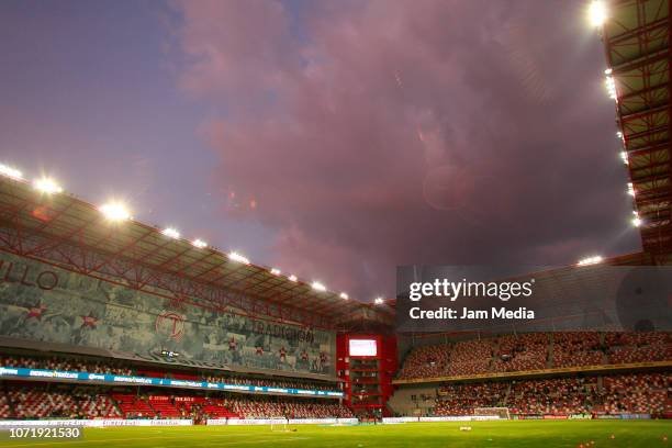 View inside of Nemesio Diez Stadium prior the 17th round match between America and Veracruz as part of the Torneo Apertura 2018 Liga MX at Nemesio...