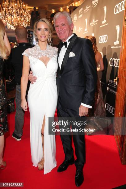 Alexander Schuhmacher, AUDI, and his wife Stefanie Schuhmacher during the Audi Generation Award 2018 at Hotel Bayerischer Hof on December 11, 2018 in...