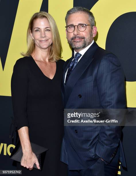 Steve Carell and Nancy Carell attend Annapurna Pictures, Gary Sanchez Productions and Plan B Entertainment's World Premiere of 'Vice' at AMPAS Samuel...