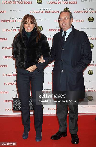 Antonio Catricala and wife attend "You Will Meet A Tall Dark Stranger" screening at Embassy Cinema on November 29, 2010 in Rome, Italy.