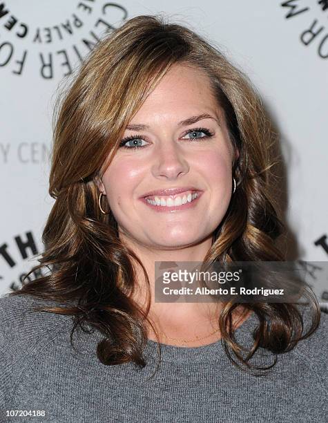 Actress Maggie Lawson arrives to The Paley Center For Media's presentation of a "Psych" And "Twin Peaks" Reunion on November 29, 2010 in Beverly...