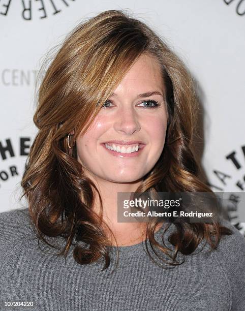 Actress Maggie Lawson arrives to The Paley Center For Media's presentation of a "Psych" And "Twin Peaks" Reunion on November 29, 2010 in Beverly...
