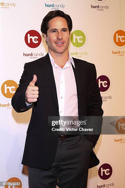 Champ Car racer Mario Dominguez attends the launch of Hard Candy Fitness Global Gyms at Bosques de Duraznos Tecamachalco on November 29, 2010 in...