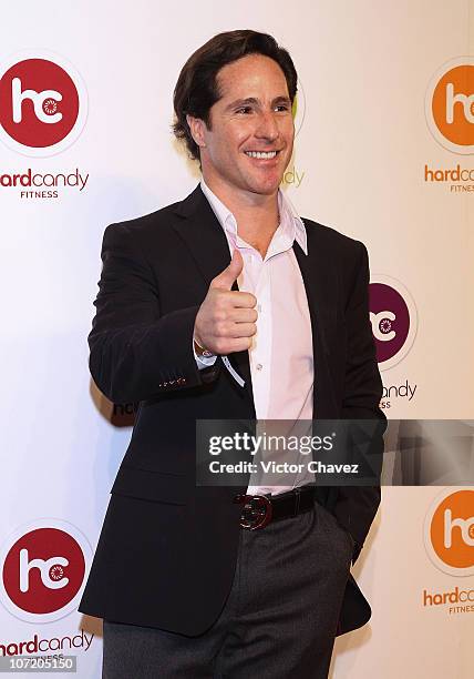 Champ Car racer Mario Dominguez attends the launch of Hard Candy Fitness Global Gyms at Bosques de Duraznos Tecamachalco on November 29, 2010 in...