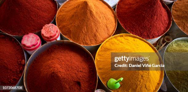 market stall - marrakech spice stock pictures, royalty-free photos & images