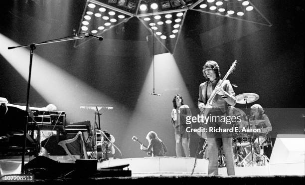 Yes perform live on stage at Madison Square Garden in New York in September 1978 L-R Rick Wakeman, Steve Howe, Jon Anderson, Chris Squire, Alan White