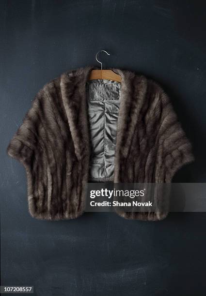 vintage mink coat - kunstpelz stock-fotos und bilder